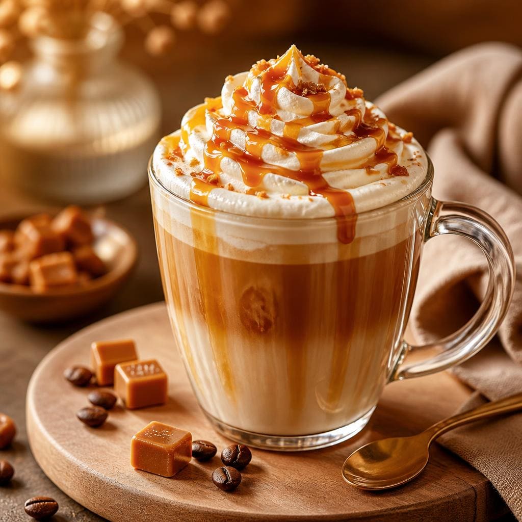 Caramel Latte dari Menu Tujuh Satu Kopi